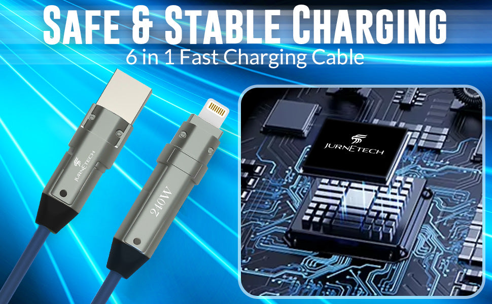 JURNETECH 240W Super 6 IN 1 Charging Cable